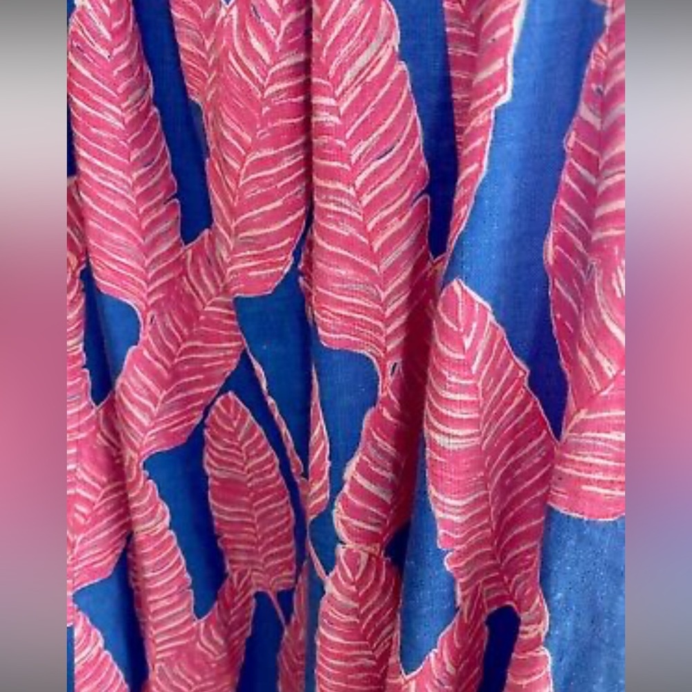 Vineyard Vines Pink and Blue Palm Print Maxi Dress - Picture 4 of 7